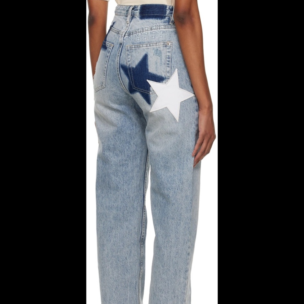 Ksubi Light Blue Jeans with Star Design